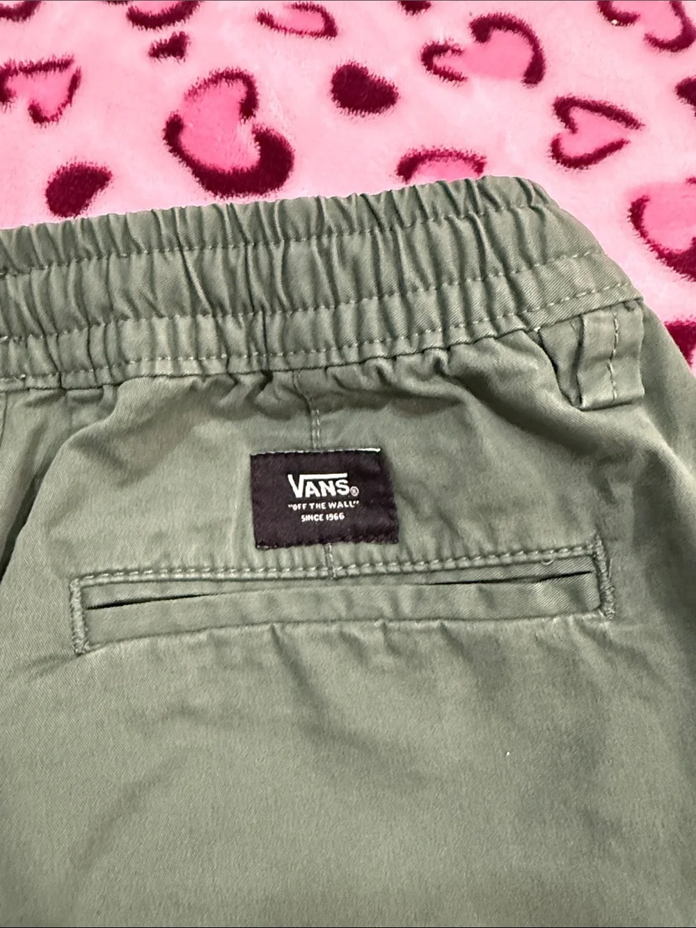 Vans Olive Green Drawstring Casual Pants